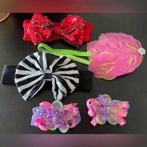 NEW Girls Headbands & Bow Set 🎀
